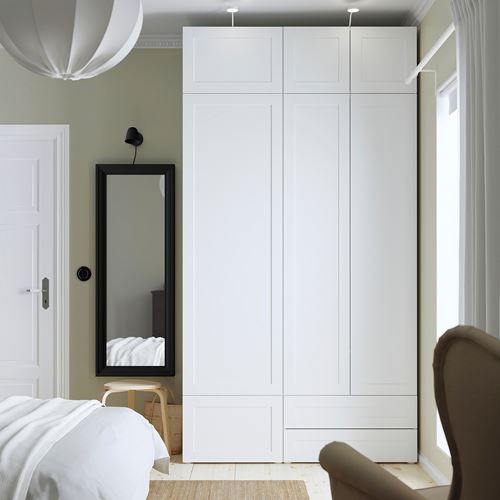 PLATSA/SANNIDAL PLATSA gardırop, beyaz, 140x57x261 cm