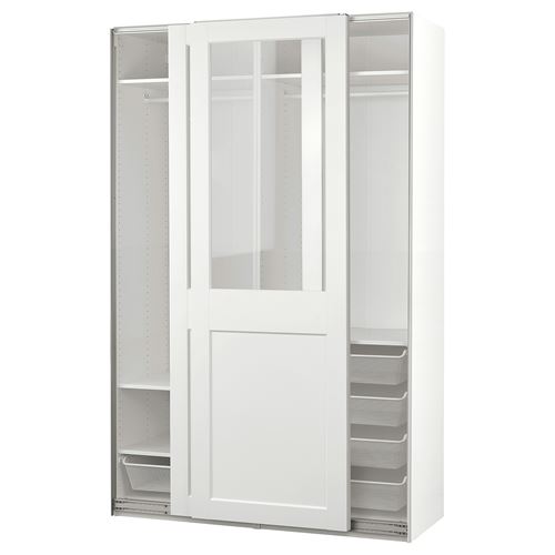 PAX/GRIMO PAX sürgü kapaklı gardırop, beyaz, 150x66x236 cm