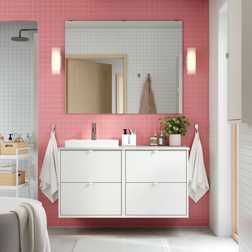 LETTAN banyo aynası, renksiz, 120x95 cm
