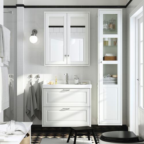 TÄNNFORSEN banyo boy dolabı, beyaz, 40x35x195 cm