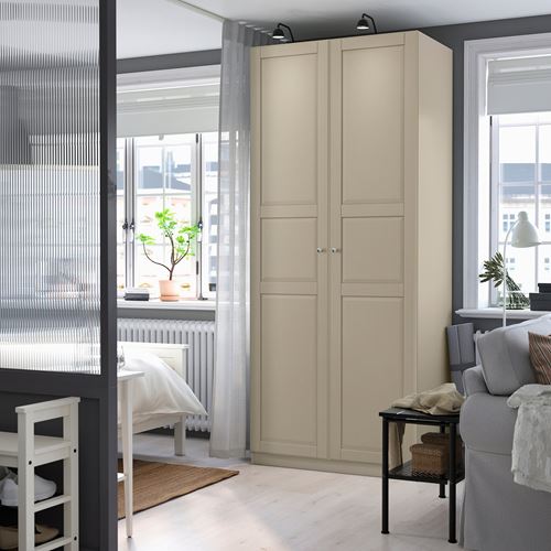 PAX/TYSSEDAL PAX gardırop, gri-bej, 100x60x236 cm