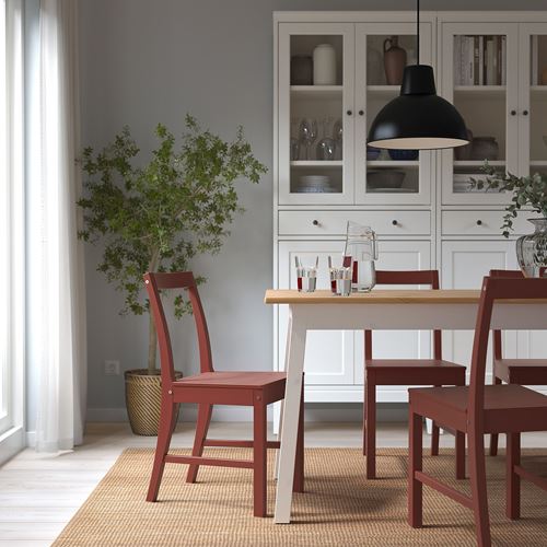 PINNTORP ahşap sandalye, kırmızı
