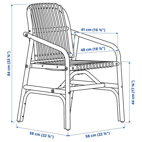 SALNÖ rattan sandalye, rattan, GRYTTOM-gransel natürel