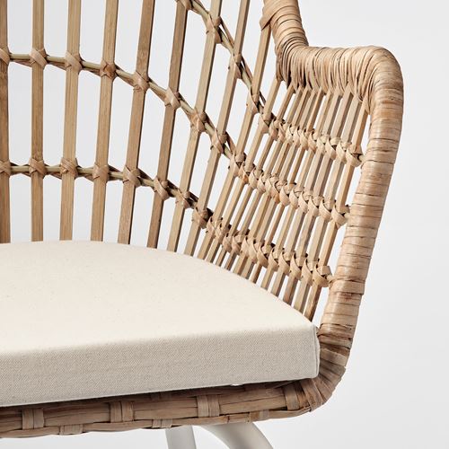 NILSOVE rattan sandalye, rattan-beyaz, NORNA-laila natürel