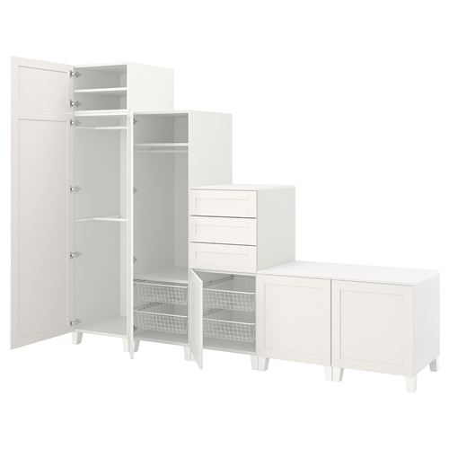 PLATSA PLATSA gardırop, beyaz, 300x57x231 cm