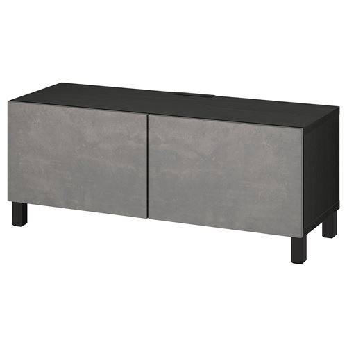 BESTÅ tv sehpası, venge-koyu gri, 120x42x48 cm, KALLVIKEN