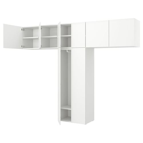 PLATSA PLATSA gardırop, beyaz, 320x42x241 cm