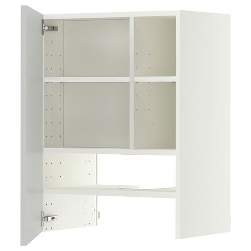 METOD aspiratör dolabı, ASPUDDEN açık gri, 60x80 cm, 1 kapaklı