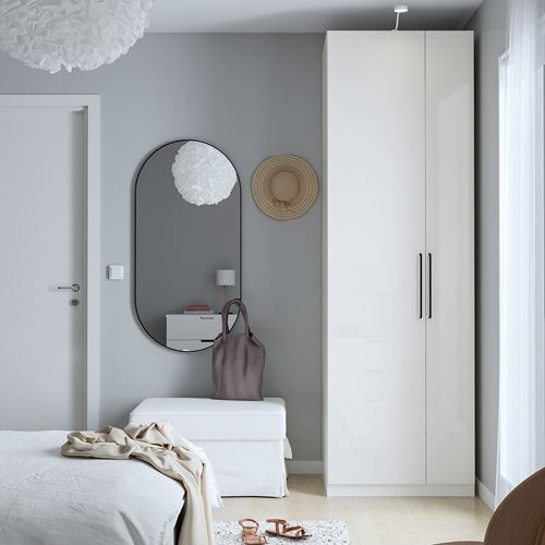 PAX/FARDAL PAX gardırop, parlak cila-beyaz, 75x60x236 cm