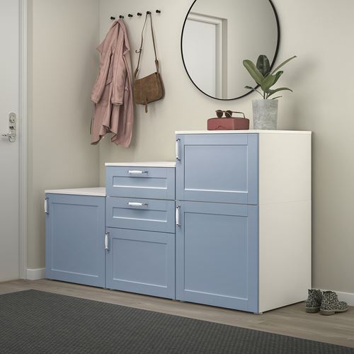 PLATSA PLATSA dolap sistemi, beyaz-mavi, 180x57x103 cm