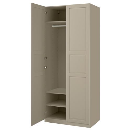 PAX/TYSSEDAL PAX gardırop, gri-bej, 100x60x236 cm