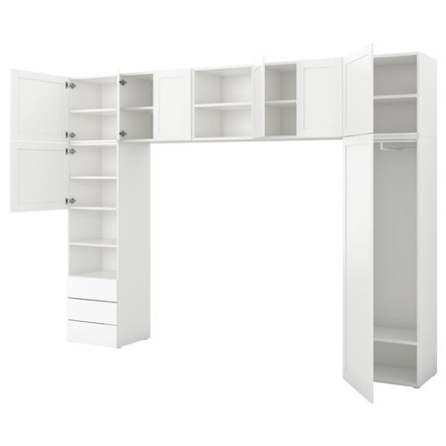 PLATSA PLATSA gardırop, beyaz, 340x42x241 cm