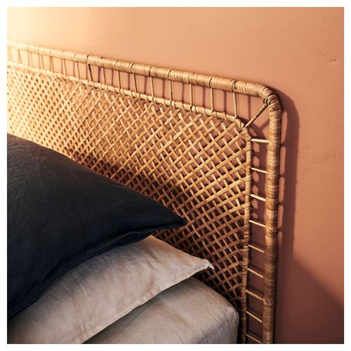 TOLKNING yatak başı, rattan, el yapımı