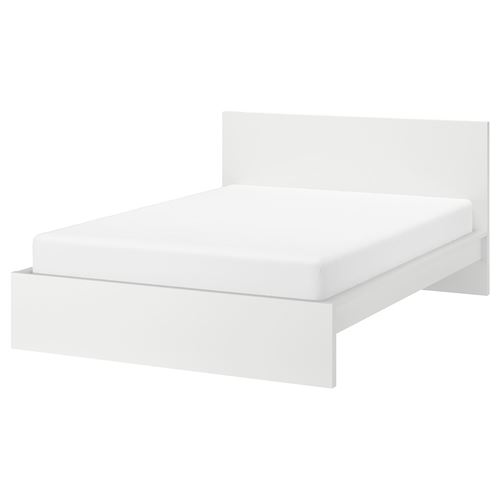 MALM/LURÖY çift kişilik karyola, beyaz, 140x200 cm