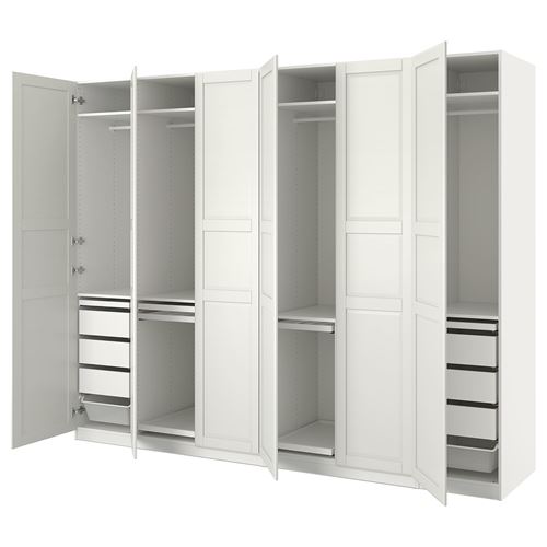PAX/TYSSEDAL PAX gardırop, beyaz, 300x60x236 cm