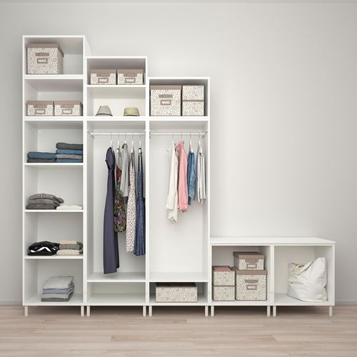 PLATSA/SANNIDAL PLATSA gardırop, beyaz, 300x57x271 cm