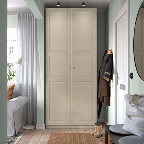PAX/TYSSEDAL PAX gardırop, gri-bej, 100x60x236 cm