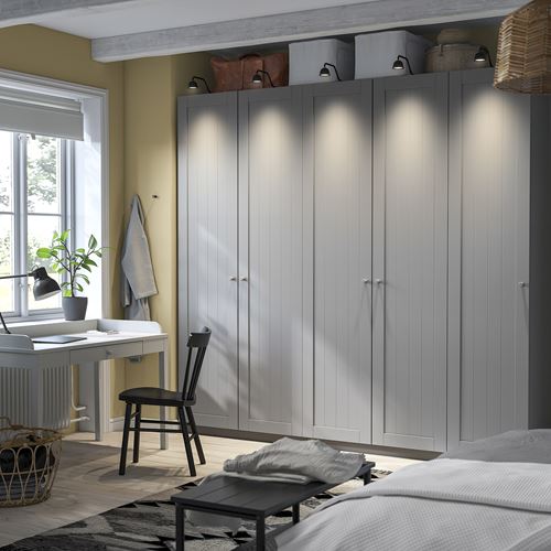 PAX/GULLABERG PAX gardırop, koyu gri-gri, 250x60x236 cm