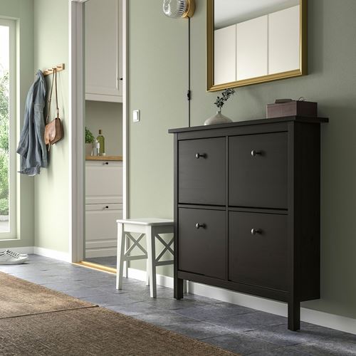 HEMNES ayakkabı dolabı, venge, 107x22x101 cm, 4 bölmeli