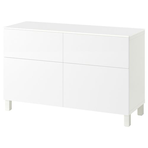 BESTÅ dolap kombinasyonu, beyaz, 120x42x75 cm, SELSVIKEN, STUBBARP