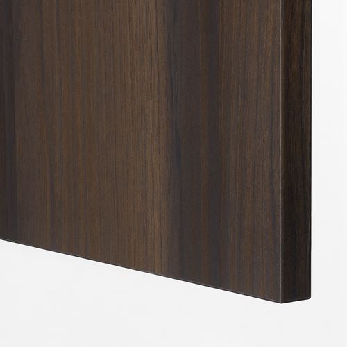 STORKLINTA gardırop kapağı, koyu kahverengi, 50x229 cm, menteşesiz