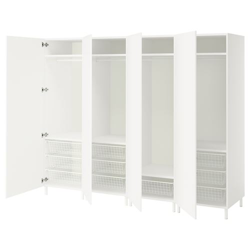 PLATSA/FONNES PLATSA gardırop, beyaz, 240x57x191 cm
