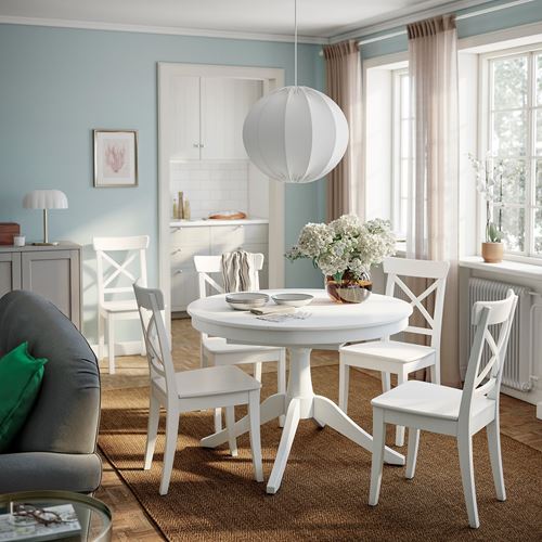 ROSENTORP ahşap sandalye, beyaz