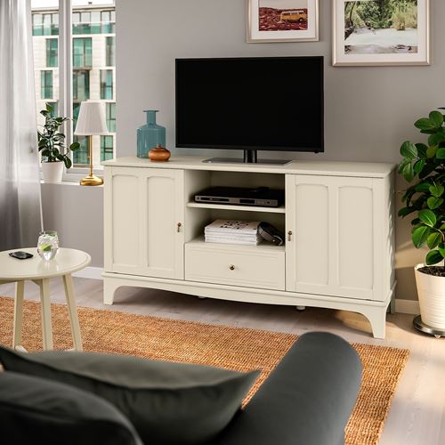 LOMMARP tv sehpası, açık bej, 159x45x81 cm