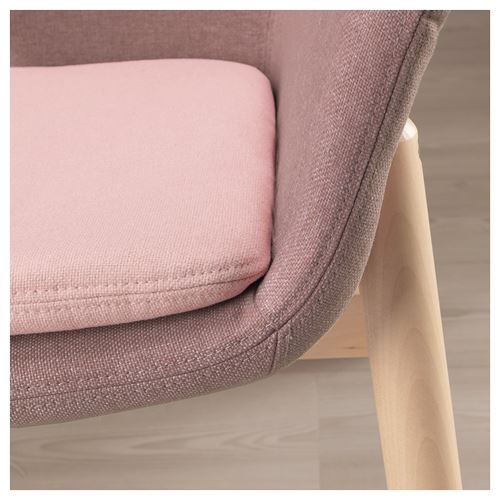 VEDBO berjer, gunnared açık kahverengi-pembe, yüksek arkalıklı