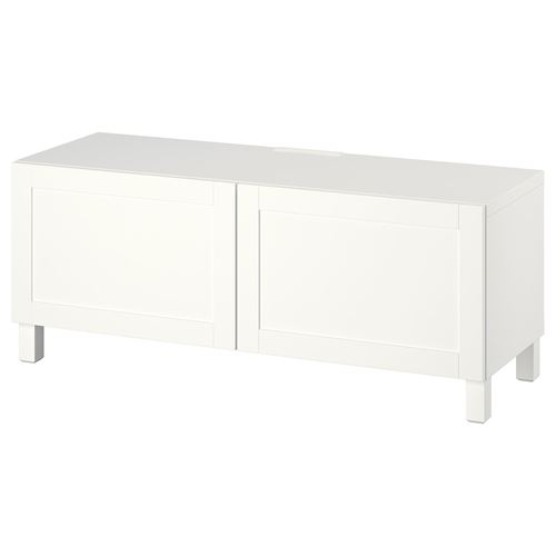 BESTÅ tv sehpası, beyaz, 120x42x48 cm, HANVIKEN