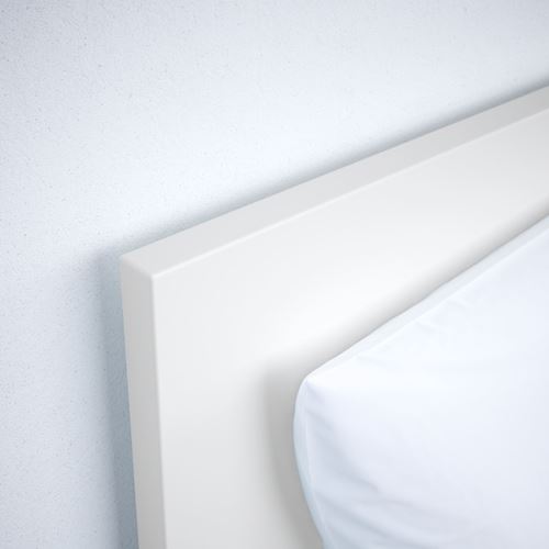 MALM/LÖNSET çift kişilik baza, beyaz, 160x200 cm, 4 çekmeceli
