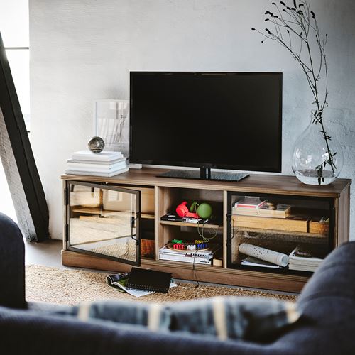 LANESUND tv sehpası, kahverengi, 161x47x55 cm