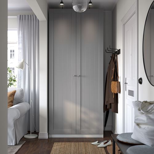 PAX/GULLABERG PAX gardırop, beyaz-gri, 100x60x236 cm