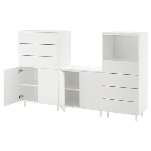 PLATSA/FONNES PLATSA dolap sistemi, beyaz, 220x42x133 cm