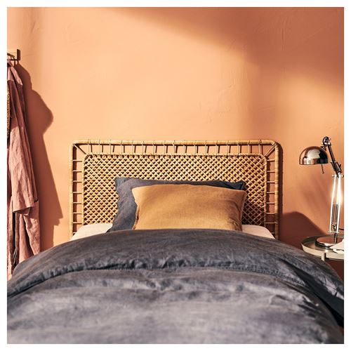 TOLKNING yatak başı, rattan, el yapımı
