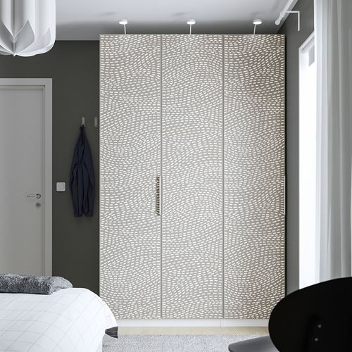 PAX/MISTUDDEN PAX gardırop, beyaz-gri desenli, 150x60x236 cm