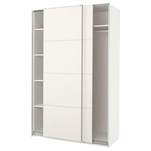 PAX/MEHAMN PAX sürgü kapaklı gardırop, beyaz, 150x66x236 cm