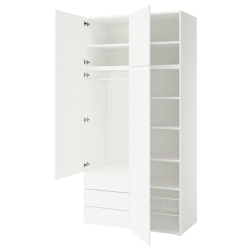 PLATSA/FONNES PLATSA gardırop, beyaz, 120x57x241 cm