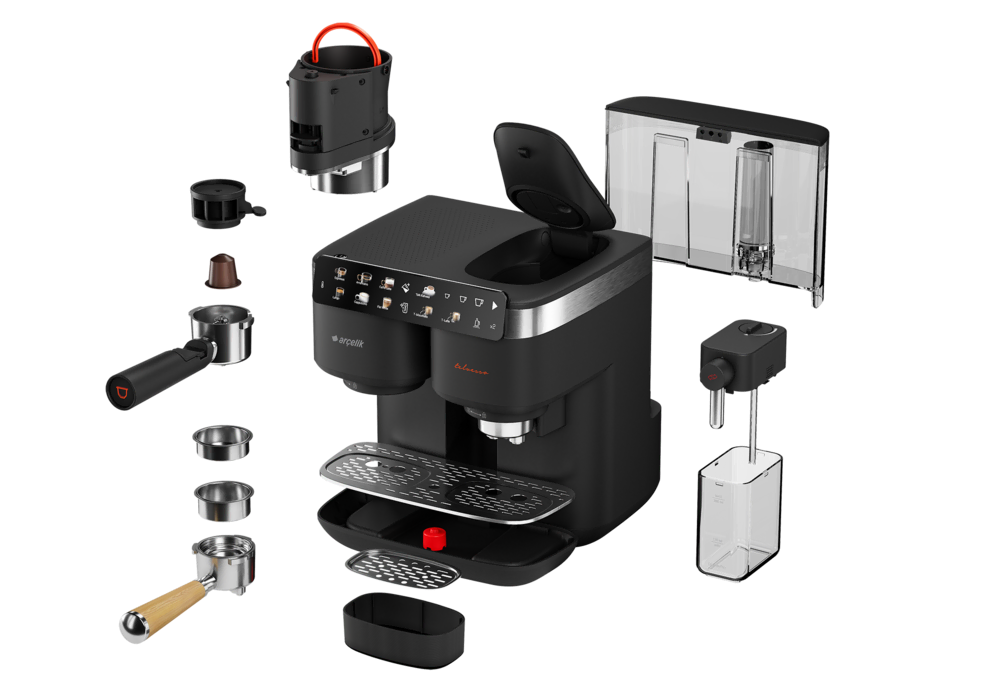 Arçelik TEM 9690 Telvesso® Türk Kahvesi Makinesi & Yarı Otomatik Espresso Makinesi