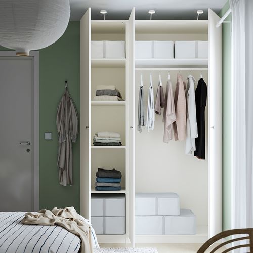 PAX/FORSAND PAX gardırop, beyaz, 150x60x236 cm