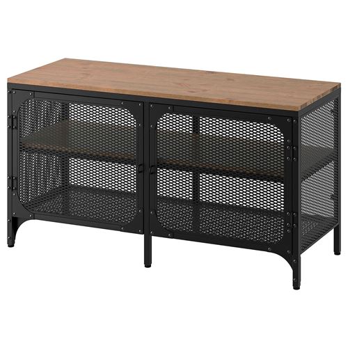 FJÄLLBO tv sehpası, siyah, 100x36x54 cm
