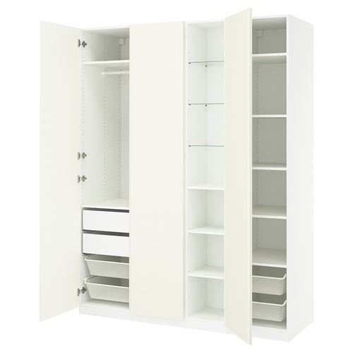 PAX/VIKANES PAX gardırop, beyaz, 185x60x236 cm