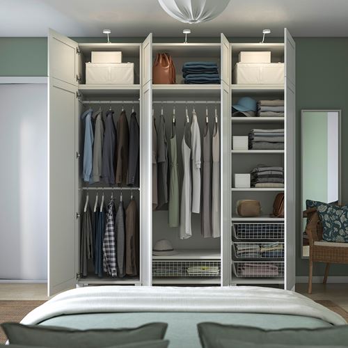 PLATSA/SANNIDAL PLATSA gardırop, beyaz, 200x57x231 cm