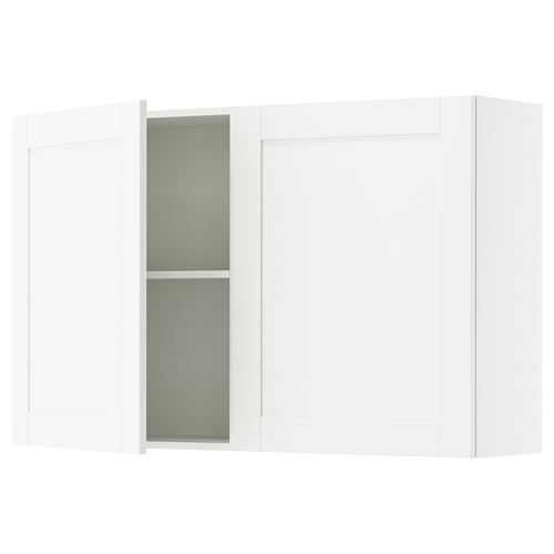 KNOXHULT mutfak duvar dolabı, dekoratif beyaz, 120x75 cm, 2 kapaklı