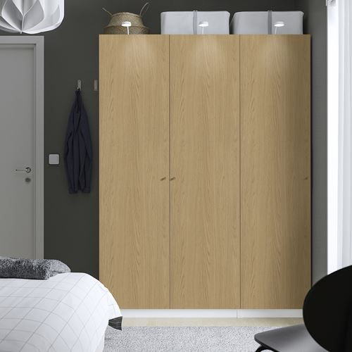 PAX/STORKLINTA PAX gardırop, beyaz-meşe görünümlü, 150x60x201 cm