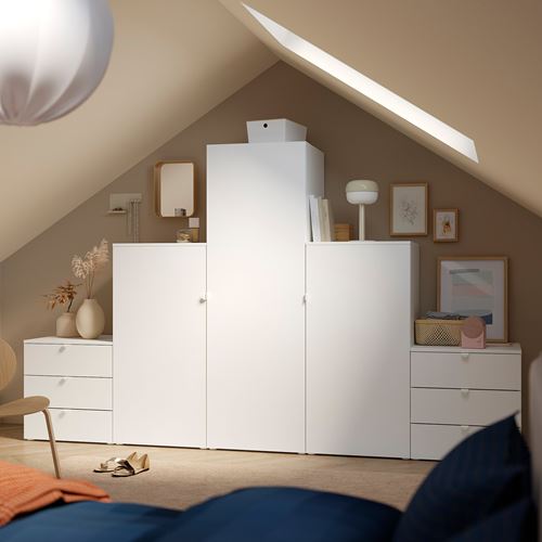 PLATSA PLATSA gardırop, beyaz, 300x57x181 cm