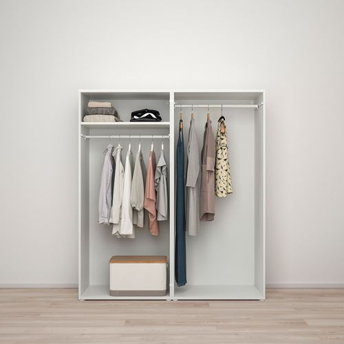 PLATSA/FONNES PLATSA gardırop, beyaz, 160x57x181 cm