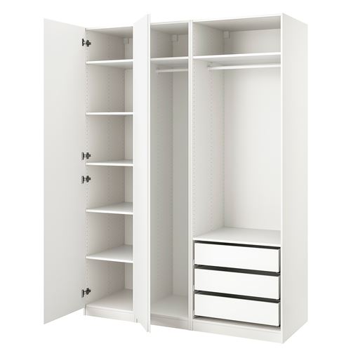 PAX/VIKANES PAX gardırop, beyaz, 175x60x236 cm