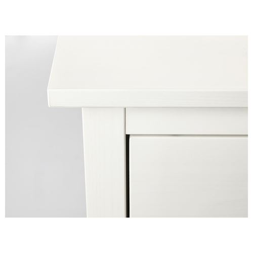 HEMNES komodin, beyaz vernik, 54x66 cm