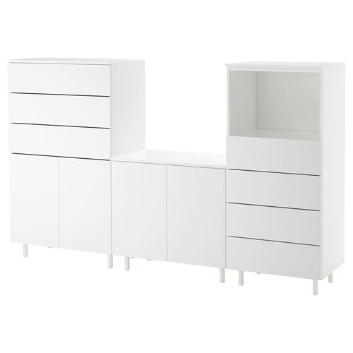 PLATSA/FONNES PLATSA dolap sistemi, beyaz, 220x42x133 cm